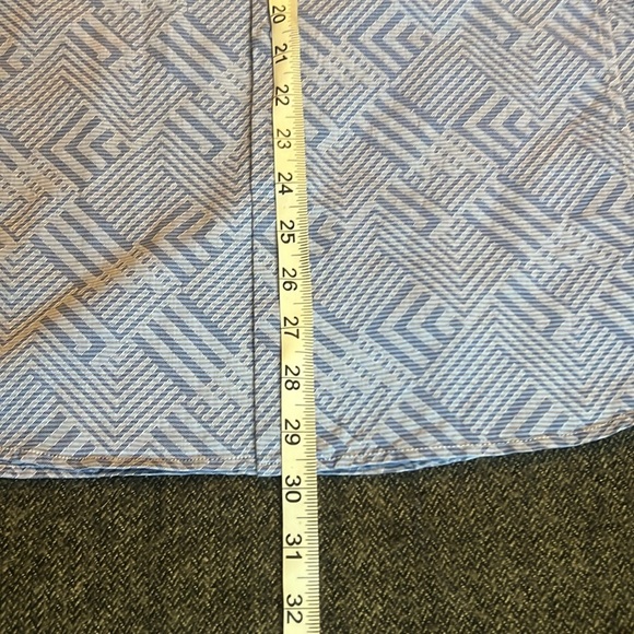 Men’s 7 Downie St. Blue Pattern Button Down Shirt sz. 4 (US M) - Picture 8 of 11